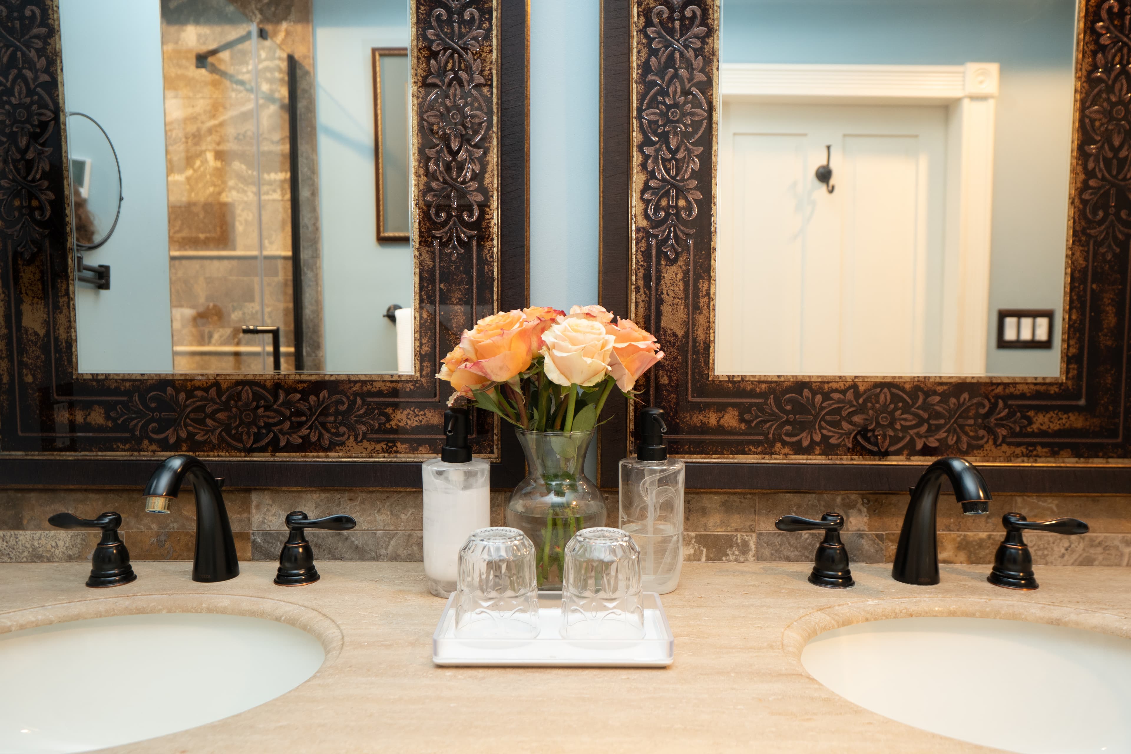 Close up of bathroom vanity